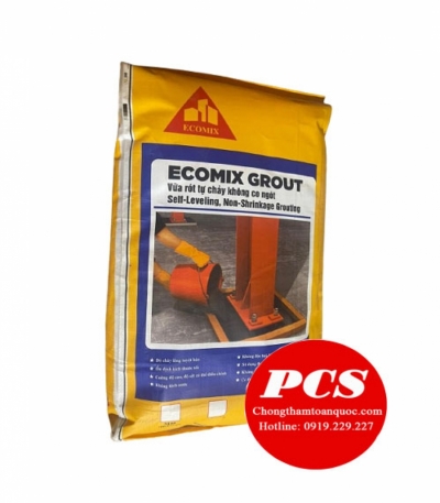 Ecomix Grout Vữa rót tự chảy không co ngót, gốc xi măng