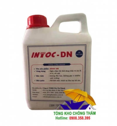 Intoc DN - Dung dịch đông cứng nhanh trộn xi măng chặn nước rò rỉ
