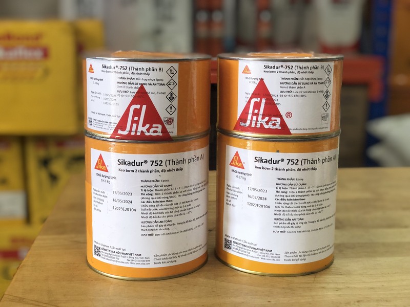 Sikadur-752: Keo epoxy giúp gia cố và sửa chữa các vết nứt và lỗ hổng trong bê tông.